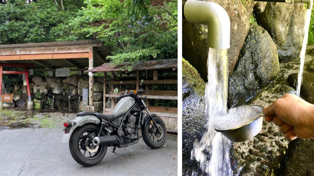 【名水巡りはバイクで行くのが楽しい】